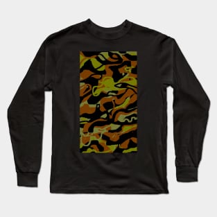 Olive Green Camouflage print - Flage mugs, mask, notebook Long Sleeve T-Shirt